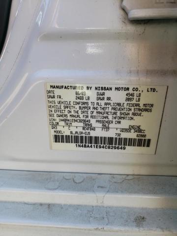 Foto 10 de la subasta – 2004 NISSAN MAXIMA SE con VIN 1N4BA41E94C829649