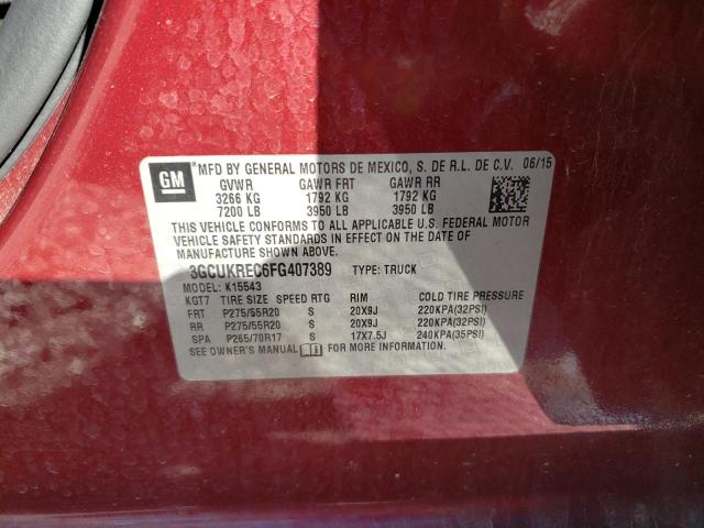 Photo 10 from auction – 2015 CHEVROLET SILVERADO with VIN 3GCUKREC6FG407389