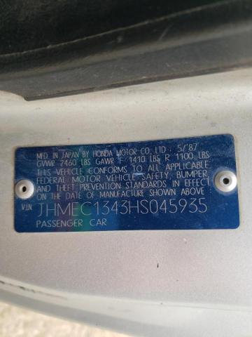 Photo 10 from auction – 1987 HONDA CIVIC 1500 with VIN JHMEC1343HS045935