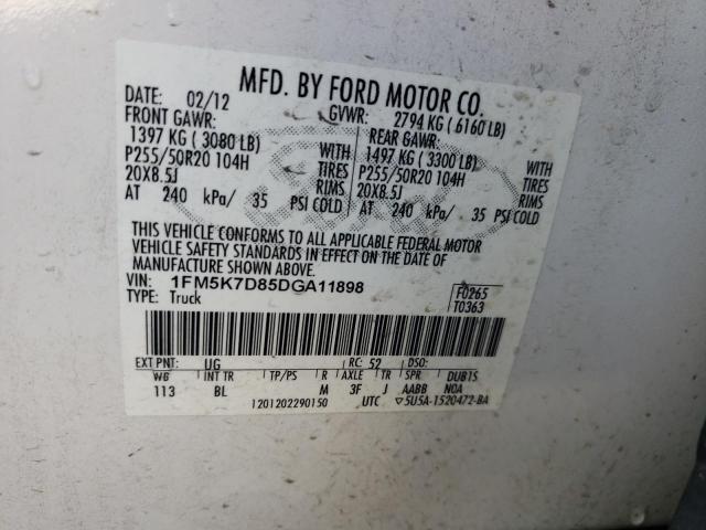 Photo 10 from auction – 2013 FORD EXPLORER X with VIN 1FM5K7D85DGA11898