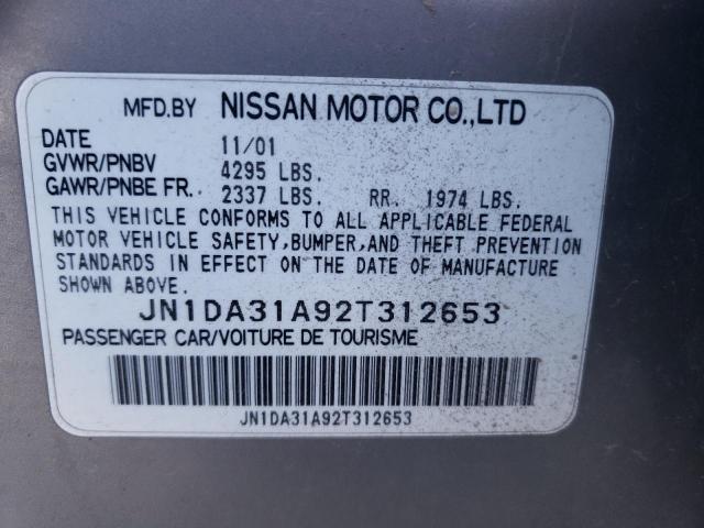Photo 10 from auction – 2002 NISSAN MAXIMA GLE with VIN JN1DA31A92T312653