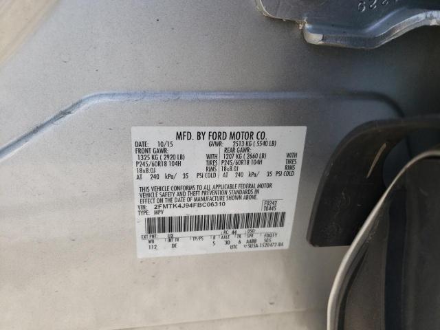 Photo 10 from auction – 2015 FORD EDGE SEL with VIN 2FMTK4J94FBC06310