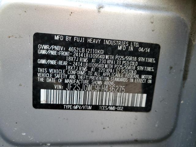 Photo 10 from auction – 2015 SUBARU FORESTER 2 with VIN JF2SJGWC9FH436275
