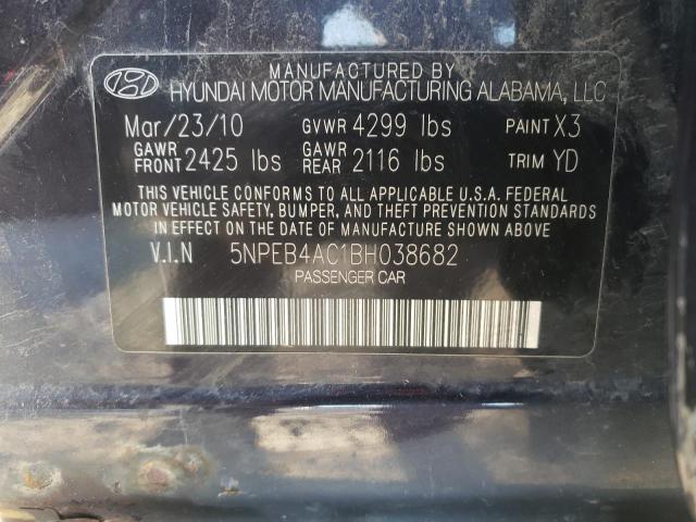 Photo 10 from auction – 2011 HYUNDAI SONATA GLS with VIN 5NPEB4AC1BH038682
