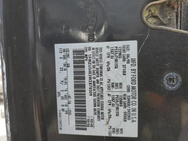 Photo 10 from auction – 1998 FORD EXPLORER with VIN 1FMZU34E3WZB78309