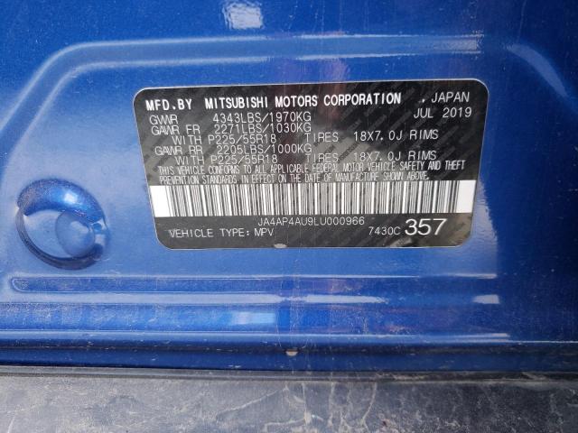 Photo 10 from auction – 2020 MITSUBISHI OUTLANDER with VIN JA4AP4AU9LU000966
