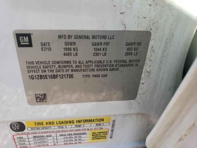 Photo 10 from auction – 2011 CHEVROLET MALIBU LS with VIN 1G1ZB5E16BF121706