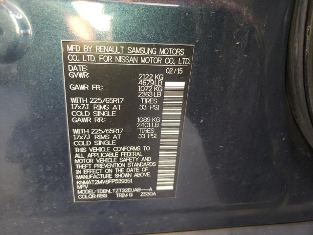 Photo 10 from auction – 2015 NISSAN ROGUE S with VIN KNMAT2MV8FP539351