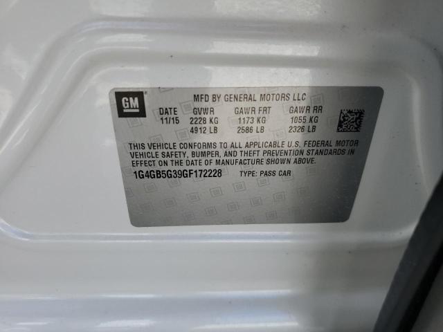Photo 10 from auction – 2016 BUICK LACROSSE with VIN 1G4GB5G39GF172228