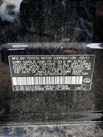 Photo 10 from auction – 2011 LEXUS LS 460L with VIN JTHGL5EF8B5043537