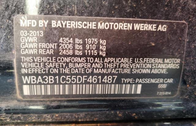 Photo 10 from auction – 2013 BMW 320 I with VIN WBA3B1C55DF461487