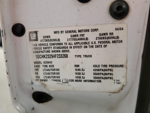 Photo 10 from auction – 2004 CHEVROLET SILVERADO with VIN 1GCHK23294F233268
