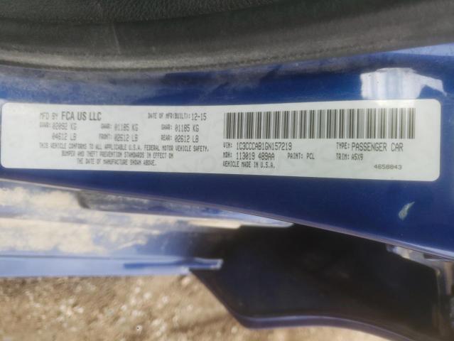 Photo 10 from auction – 2016 CHRYSLER 200 LIMITE with VIN 1C3CCCAB1GN157219