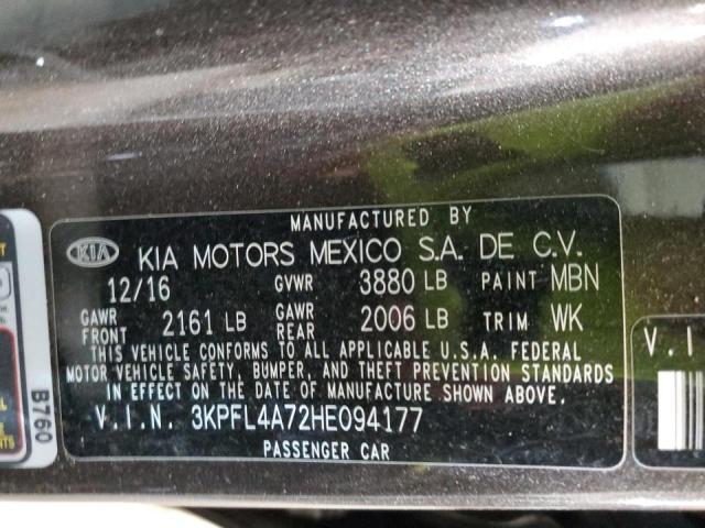 Photo 10 from auction – 2017 KIA FORTE LX with VIN 3KPFL4A72HE094177