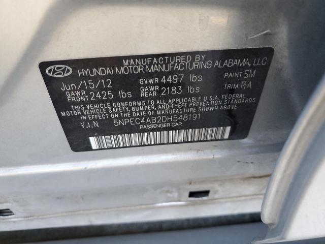 Photo 10 from auction – 2013 HYUNDAI SONATA SE with VIN 5NPEC4AB2DH548191