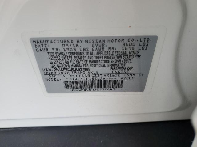 Photo 10 from auction – 2018 NISSAN KICKS S with VIN 3N1CP5CU9JL537865