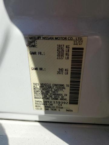 Photo 10 from auction – 2018 NISSAN ALTIMA 2.5 with VIN 1N4AL3AP4JC159392