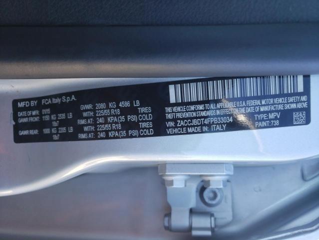 Photo 10 from auction – 2015 JEEP RENEGADE L with VIN ZACCJBDT4FPB33034
