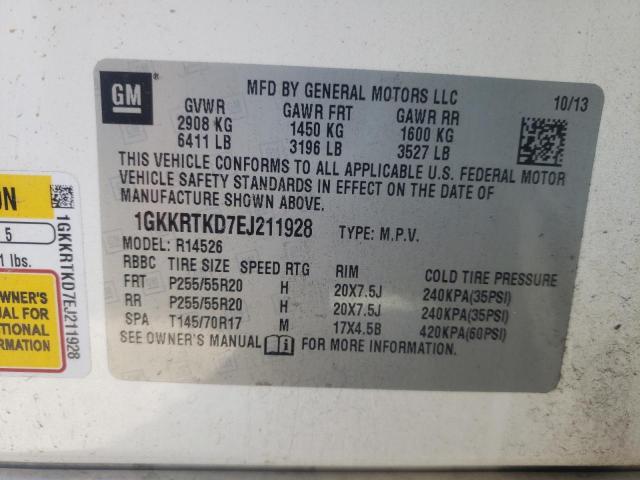Photo 10 from auction – 2014 GMC ACADIA DEN with VIN 1GKKRTKD7EJ211928