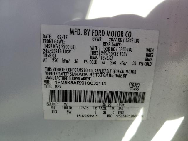 Photo 10 from auction – 2017 FORD EXPLORER P with VIN 1FM5K8ARXHGC35113