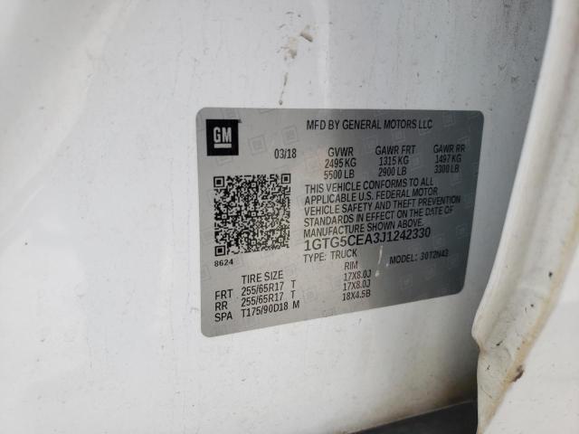 Photo 10 from auction – 2018 GMC CANYON SLE with VIN 1GTG5CEA3J1242330