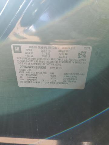 Photo 10 from auction – 2015 GMC TERRAIN SL with VIN 2GKALSEK3F6149606