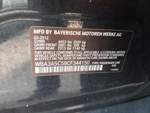 Photo 10 from auction – 2012 BMW 328 I with VIN WBA3A5C59CF344150