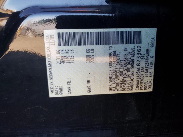 Photo 10 from auction – 2010 NISSAN MAXIMA with VIN 1N4AA5AP5AC823362