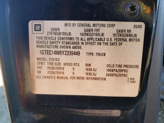 Photo 10 from auction – 2000 GMC NEW SIERRA with VIN 1GTEC14W6YZ339449