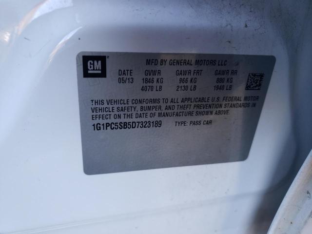 Photo 10 from auction – 2013 CHEVROLET CRUZE LT with VIN 1G1PC5SB5D7323189