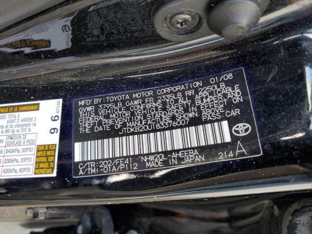 Photo 10 from auction – 2008 TOYOTA PRIUS with VIN JTDKB20U183376007