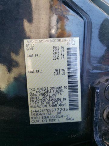 Photo 10 from auction – 2012 NISSAN ALTIMA BAS with VIN 1N4AL2AP7CN577205