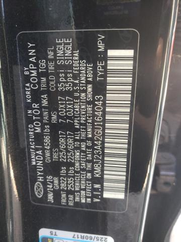 Photo 10 from auction – 2016 HYUNDAI TUCSON SE with VIN KM8J23A42GU164043