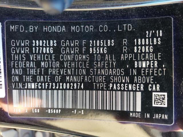 Photo 10 from auction – 2018 HONDA CIVIC EXL with VIN JHMFC1F73JX002974