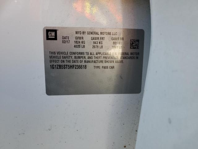 Photo 10 from auction – 2017 CHEVROLET MALIBU LS with VIN 1G1ZB5ST5HF236618
