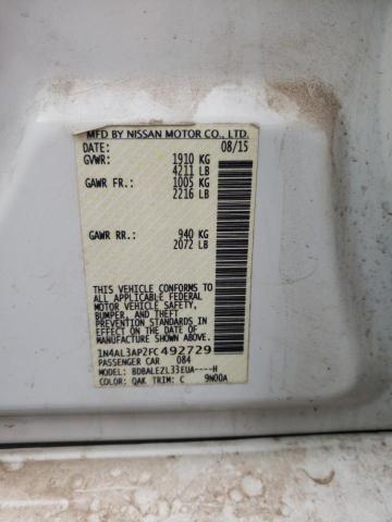 Photo 10 from auction – 2015 NISSAN ALTIMA 2.5 with VIN 1N4AL3AP2FC492729