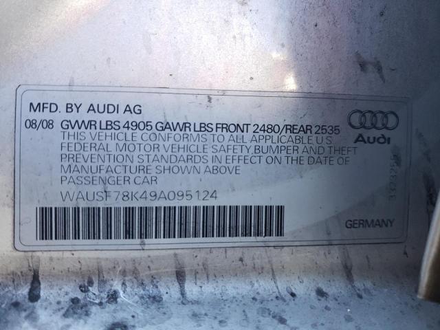 Photo 10 from auction – 2009 AUDI A4 PREMIUM with VIN WAUSF78K49A095124