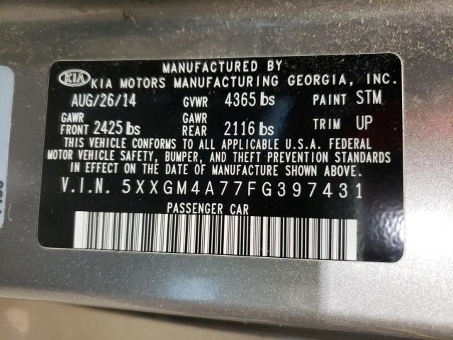 Photo 10 from auction – 2015 KIA OPTIMA LX with VIN 5XXGM4A77FG397431