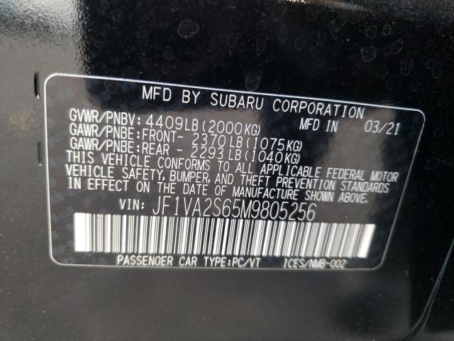 Photo 10 from auction – 2021 SUBARU WRX STI with VIN JF1VA2S65M9805256