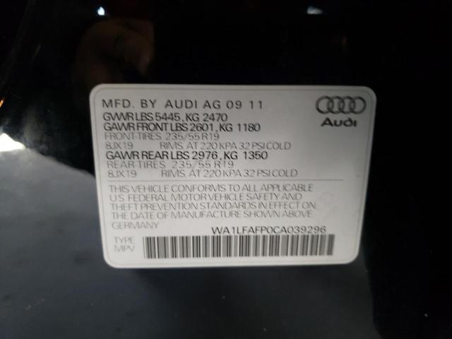 Photo 10 from auction – 2012 AUDI Q5 PREMIUM with VIN WA1LFAFP0CA039296