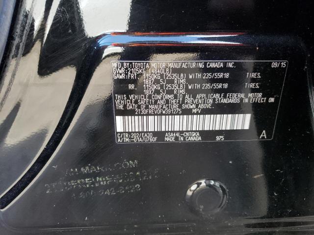 Photo 10 from auction – 2015 TOYOTA RAV4 LIMIT with VIN 2T3DFREV0FW391275