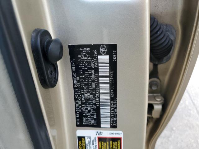 Photo 10 from auction – 2011 TOYOTA CAMRY BASE with VIN 4T1BF3EK6BU175394