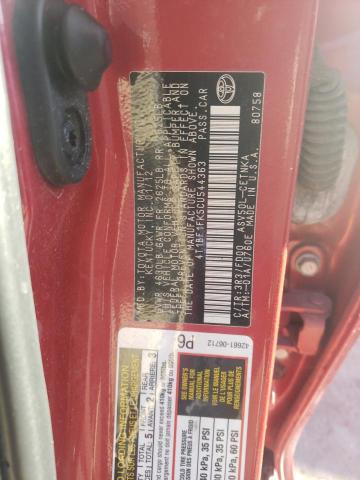 Photo 10 from auction – 2012 TOYOTA CAMRY BASE with VIN 4T1BF1FK5CU544363
