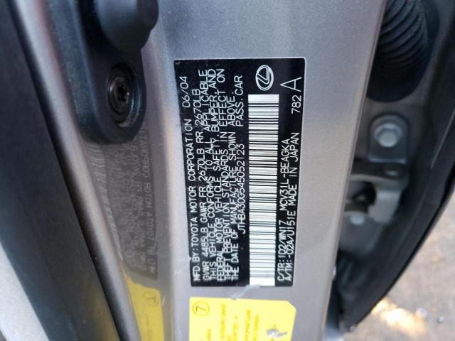 Photo 10 from auction – 2004 LEXUS ES 330 with VIN JTHBA30G545052123