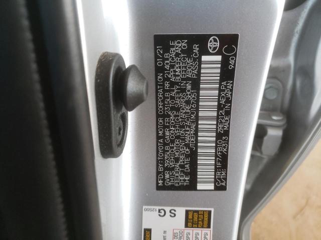 Photo 10 from auction – 2021 TOYOTA COROLLA LE with VIN JTDEPMAE1MJ167051