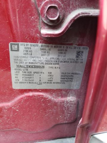 Photo 10 from auction – 2012 CHEVROLET CAPTIVA SP with VIN 3GNAL2EK5CS580528