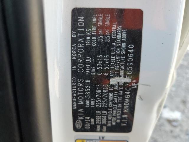 Photo 10 from auction – 2014 KIA SEDONA LX with VIN KNDMG4C70E6590640