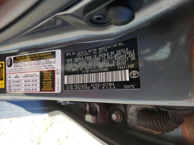Photo 10 from auction – 2014 TOYOTA CAMRY L with VIN 4T1BF1FK4EU794860