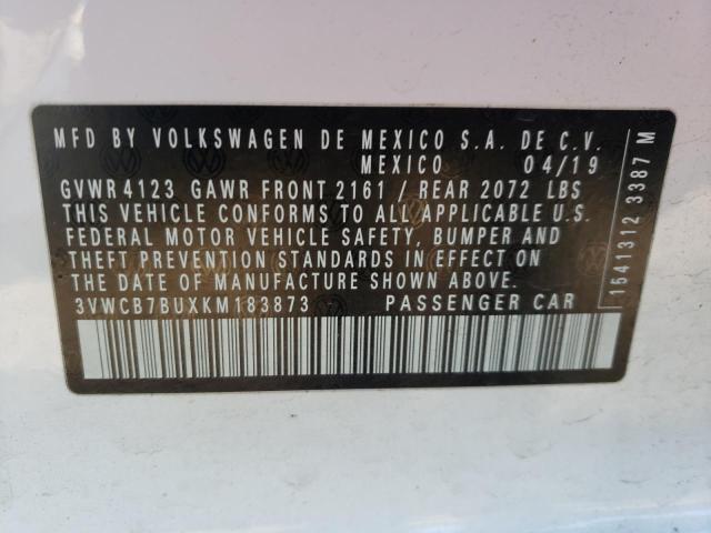 Photo 10 from auction – 2019 VOLKSWAGEN JETTA S with VIN 3VWCB7BUXKM183873