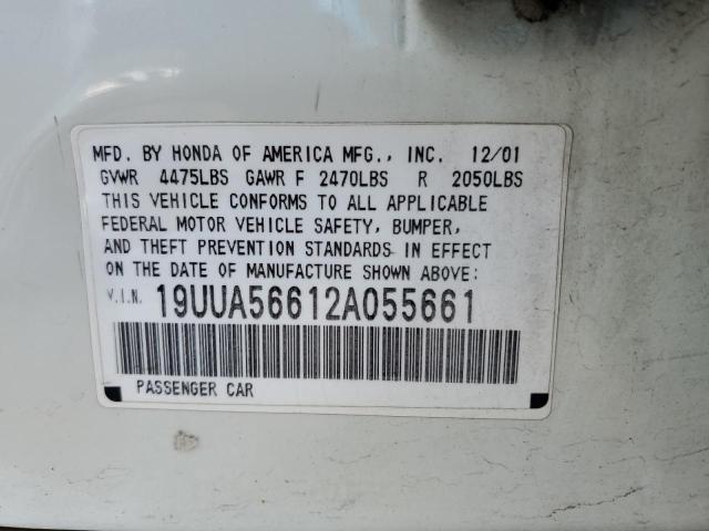 Photo 10 from auction – 2002 ACURA 3.2TL with VIN 19UUA56612A055661